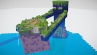 A mega build of epic proportions, holding up a small world (Image via Mojang)